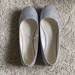 David’s Bridal Rhinestone flats size 9